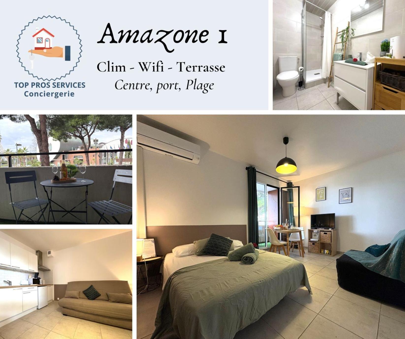 L'Amazone Studio Plein Centre Plages A 2Min Clim Wifi Sur Le Port - Top Prosconciergerie- La Grande Motte Exteriér fotografie